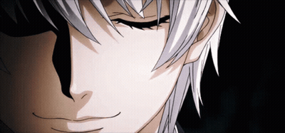 A Close Up Of A Person With White Hair GIF
