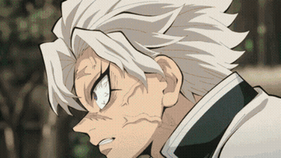 A Close Up Of A Person With White Hair GIF