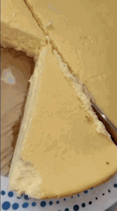 A Close Up Of A Piece Of Cake On A Plate GIF