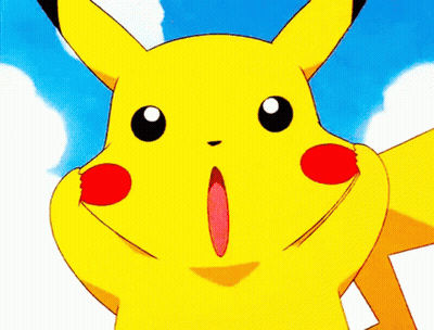 A Close Up Of A Pikachu With A Surprised Look On Its Face GIF