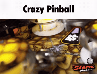 A Close Up Of A Pinball Machine With The Words Crazy Pinball GIF