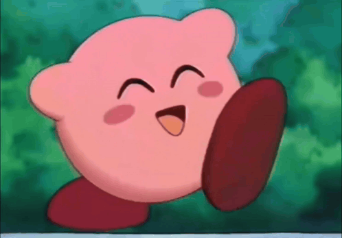 A Close Up Of A Pink Cartoon Character With A Big Nose GIF