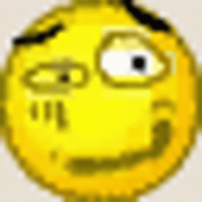 A Close Up Of A Pixelated Smiley Face With A Slight Smile On Its Face . GIF