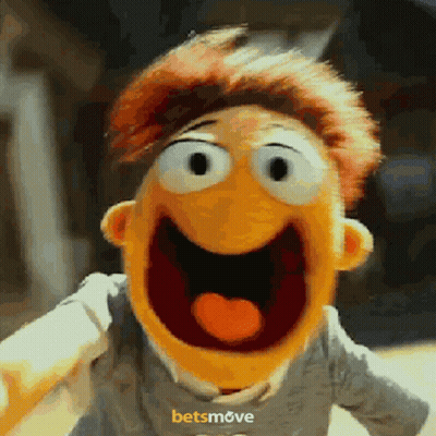 A Close Up Of A Puppet With A Betsmove Logo On The Bottom Right GIF