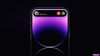 A Close Up Of A Purple Cell Phone With The Words Think Pro Written On The Bottom GIF