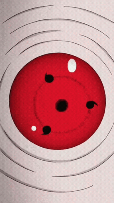 A Close Up Of A Red Circle With A Black Circle In The Middle GIF