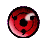 A Close Up Of A Red Eye With A Black Circle Around It Sticker