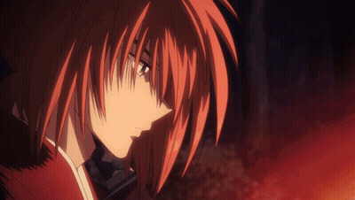 A Close Up Of A Red Haired Anime Character 'S Face GIF