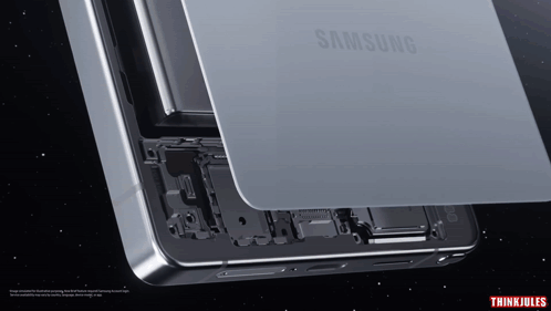 A Close Up Of A Samsung Phone With The Back Removed GIF