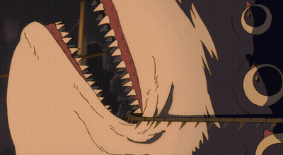 A Close Up Of A Shark 'S Mouth With Teeth GIF