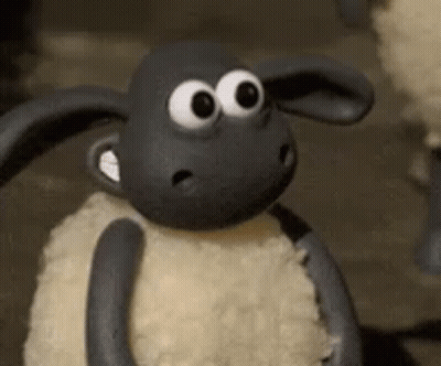 A Close Up Of A Sheep With Big Eyes . GIF