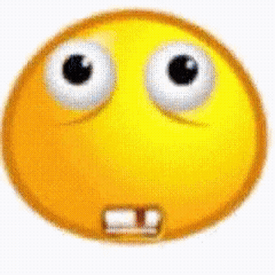 A Close Up Of A Smiley Face With Big Eyes And Teeth GIF