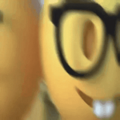 A Close Up Of A Smiley Face With Glasses On GIF