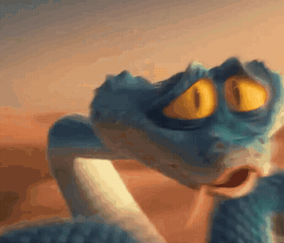 A Close Up Of A Snake With Yellow Eyes GIF