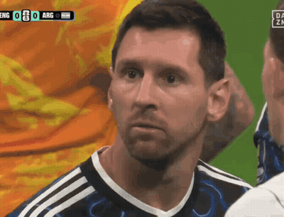 A Close Up Of A Soccer Player 'S Face During A Game Between Argentina And England GIF