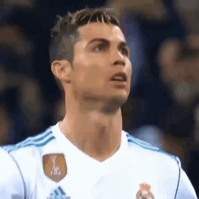 A Close Up Of A Soccer Player 'S Face During A Soccer Match . GIF