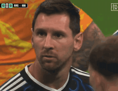 A Close Up Of A Soccer Player 'S Face With A Score Of 0 To 0 GIF