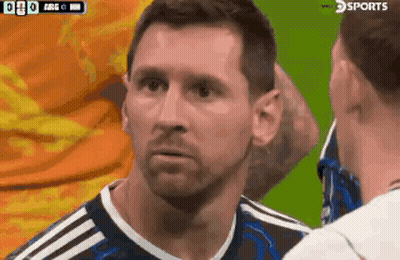 A Close Up Of A Soccer Player 'S Face With The Words Sports On The Bottom GIF