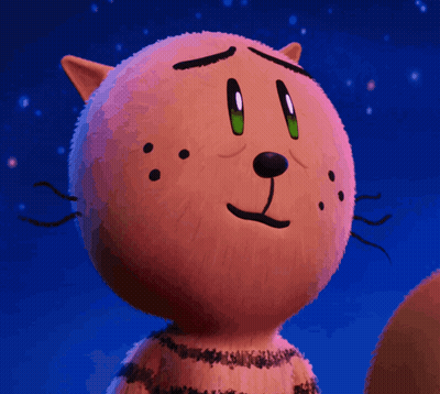 A Close Up Of A Stuffed Animal With A Sad Look On His Face GIF