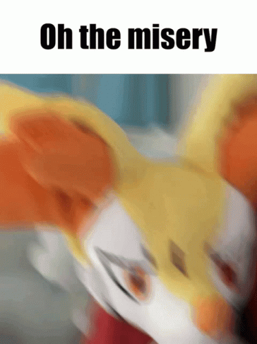Stuffed Animal With Oh The Misery Text GIF