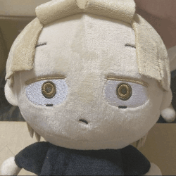 A Close Up Of A Stuffed Toy With A Sad Look On His Face GIF