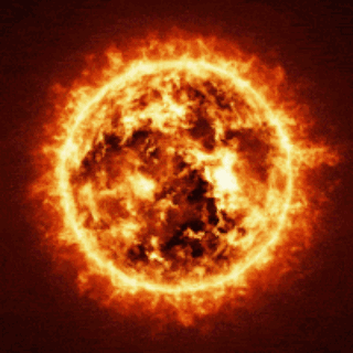 A Close Up Of A Sun With A Dark Background GIF