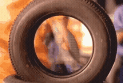 A Close Up Of A Tire That Says ' Continental ' On It GIF