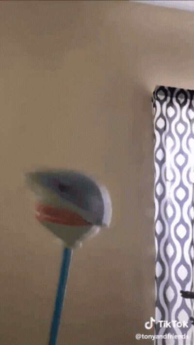 A Close Up Of A Toy Shark With A Tiktok Watermark On The Bottom Right GIF