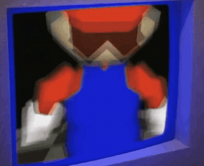 A Close Up Of A Video Game Character In A Blue Shirt GIF