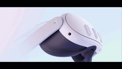 A Close Up Of A Virtual Reality Headset With A Camera GIF