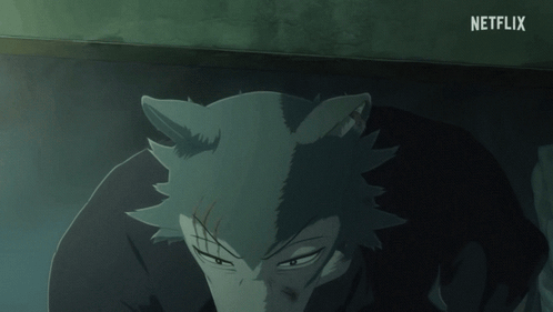 A Close Up Of A Wolf With Netflix Written On The Bottom GIF