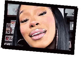A Close Up Of A Woman 'S Face In A Frame With Her Eyes Closed And Her Mouth Open . Sticker