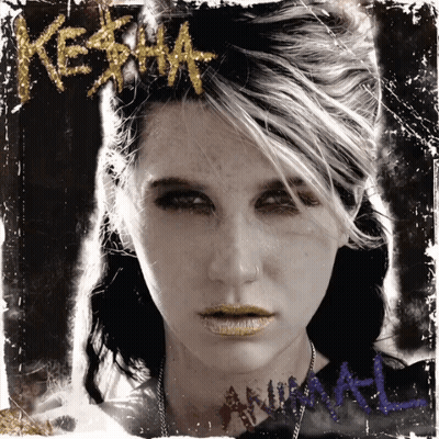 a close up of a woman 's face on the cover of kesha 's animal