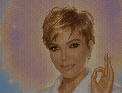 A Close Up Of A Woman 'S Face Smiling With Her Hand On Her Chin GIF