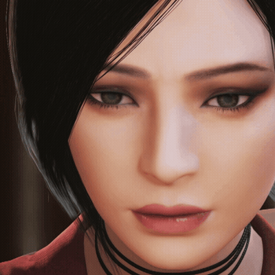 A Close Up Of A Woman 'S Face With A Choker On GIF