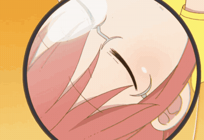A Close Up Of A Woman 'S Face With A Magnifying Glass GIF