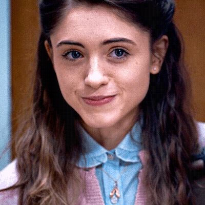 A Close Up Of A Woman 'S Face With A Necklace On GIF