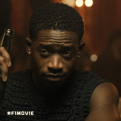 A Close Up Of A Woman 'S Face With #F1movie Written Below Her GIF