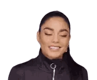 A Close Up Of A Woman 'S Face With Her Mouth Open And Her Eyes Closed . Sticker