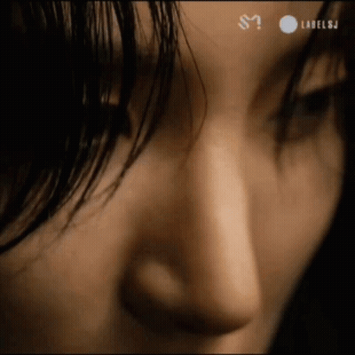 A Close Up Of A Woman 'S Face With Labelsj Written On The Bottom Right GIF