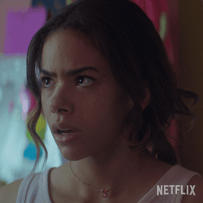 a close up of a woman 's face with netflix written on the bottom