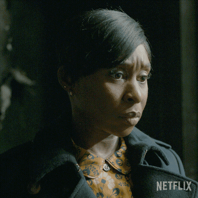 A Close Up Of A Woman 'S Face With Netflix Written On The Bottom GIF