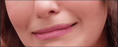 Woman Face With Pink Lips And Nose GIF