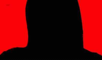 A Close Up Of A Woman 'S Face With Red Lipstick And A Red Background GIF