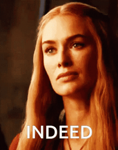 A Close Up Of A Woman 'S Face With The Word Indeed Written Below Her GIF