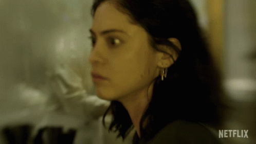 Close Up Of Woman's Face With Netflix Text GIF