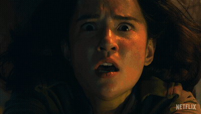 A Close Up Of A Woman 'S Face With The Word Netflix On The Bottom Right GIF