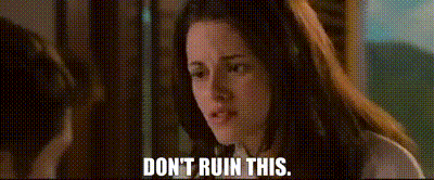 A Close Up Of A Woman 'S Face With The Words `` Do N't Ruin This '' . GIF