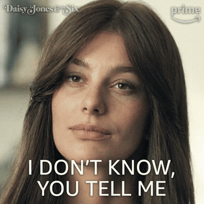 A Close Up Of A Woman 'S Face With The Words I Don 'T Know You Tell Me GIF