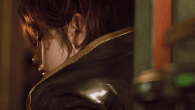 A Close Up Of A Woman 'S Face With The Words " I 'M Listening " Below Her GIF